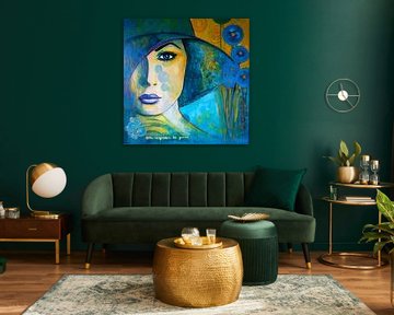 Geheimnisvolle Fröhlichkeit von Schilderij van Mirjam