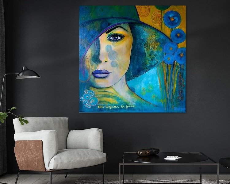Voorbeeld van het werk in een kamer