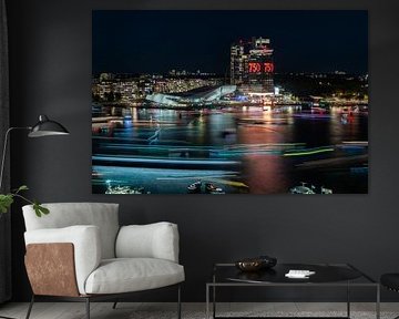 Lichtkunst SAIL Amsterdam 2025 met ADAM Toren en EYE Filmmuseum van Renzo Gerritsen