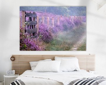 Heather in mist by Alida van Luijn-Toet