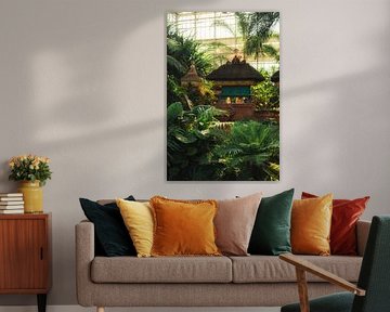 Botanische oase: tropisch Bali-schrijn in de kas van NZME Photography