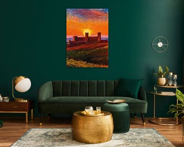 Castillo de Coca Sonnenuntergang