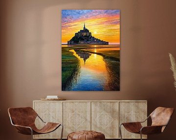 Mont Saint-Michel Sunset by MIROKKU