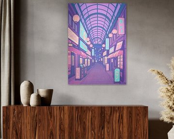 Anime Street Japan Pastel Colors Lofi sur Ruzerin