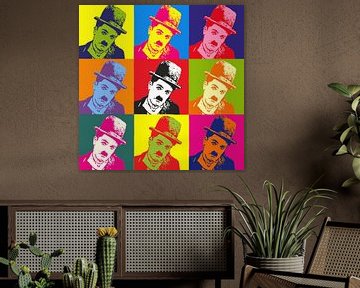 Charlie Chaplin Popart van Didden Art