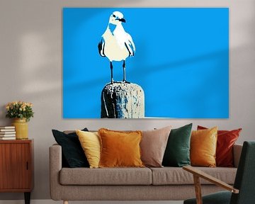 une mouette mixed media
