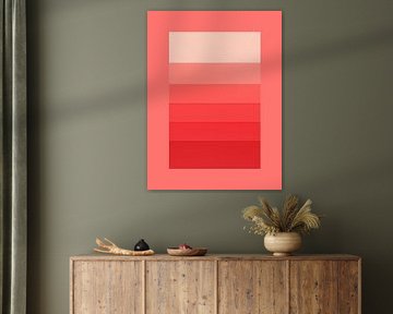 Abstrait minimaliste à Ton-sur-Ton : rose corail