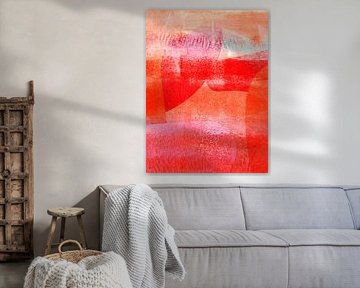 Bunte moderne abstrakte in rot, orange, rosa