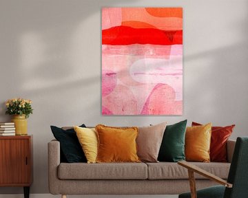 Abstract horizon in warm colors II by Dina Dankers