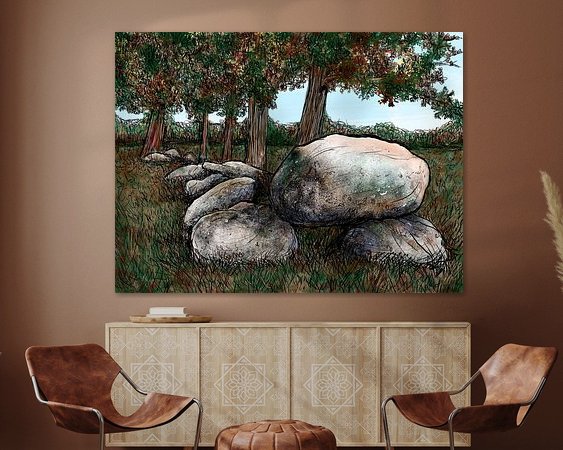 Voorbeeld van het werk in een kamer