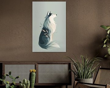 Husky in zachte Grijstinten van Studio BB