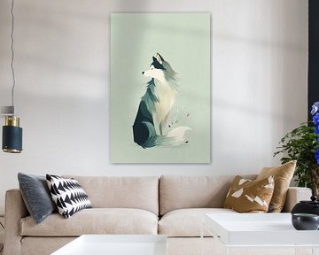 Husky in Salie Groen no.1 van Studio BB