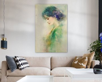 Portrait in soft watercolor tones no. 1 by Studio BB