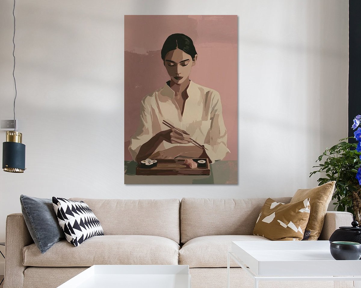Voorbeeld van het werk in een kamer