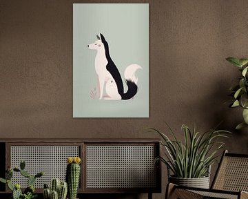 Husky in Salie Groen no.2 van Studio BB