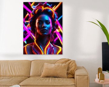 Neon muze van een schoonheid van A.D. Digital ART