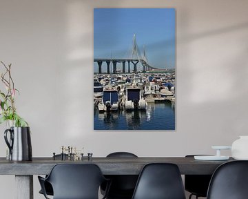 Jachthaven bij de Puente de la Pepa in Cádiz van Silva Wischeropp