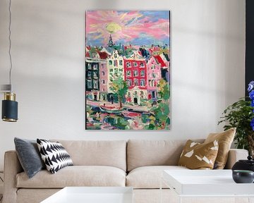 Colourful Amsterdam in Matisse style