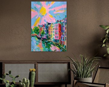 Amsterdam city centre in Matisse style