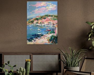 Saint-Tropez haven pastel van Niklas Maximilian