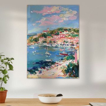 Saint-Tropez haven pastel van Niklas Maximilian