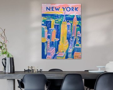 Empire State Travel Poster New York by Niklas Maximilian