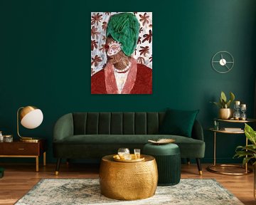 Aladdin - modern portret van Studio Gjil