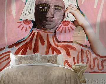 Zazah portrait with pink by Studio Gjil