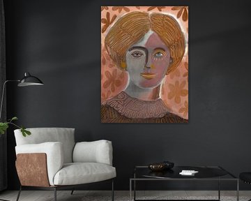 Oranje portret van Studio Gjil