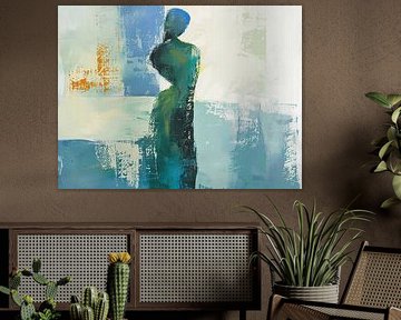 Minimalist Abstract Woman in Colours by Eye catching paintings