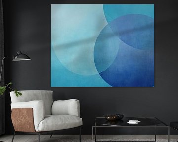 Abstracte Blauwe Overlap van Modern Collection