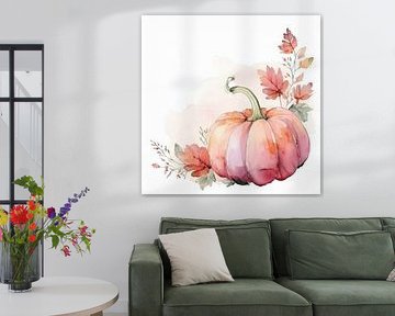 Pompoen en Bladeren, herfstsfeer