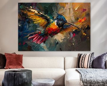 Colibri en vol sur Wandpracht