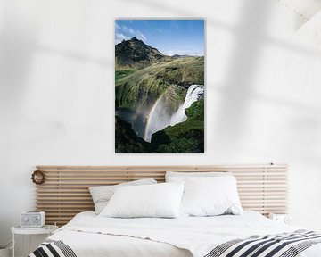Regenbogen über dem Skógafoss