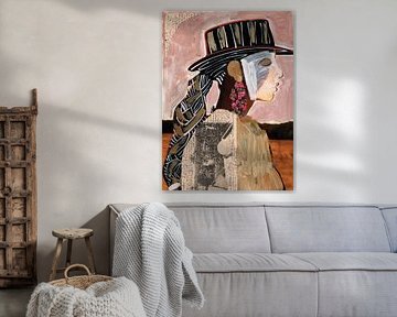 Rachel - bohemian portret met hoed van Studio Gjil