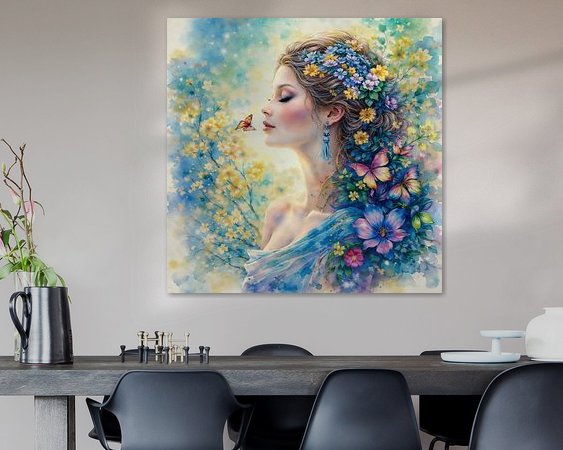 Voorbeeld van het werk in een kamer