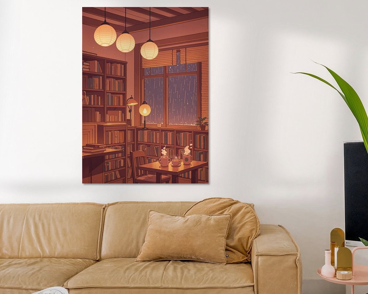 Voorbeeld van het werk in een kamer