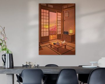 Anime Cozy Room Cherry Blossom Lofi by Ruzerin