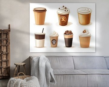 Werbe-Kaffeebar mit To-Go-Bechern