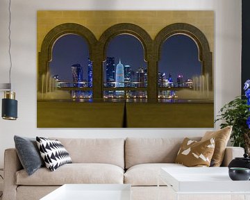 Skyline in Doha - Qatar van Jack Koning