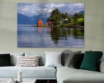 Oma eiland in de Hardangerfjord, Noorwegen van Adelheid Smitt