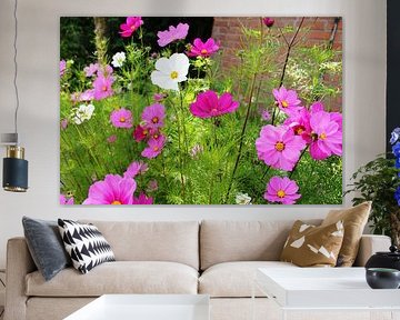 Bright Flowers in the street
