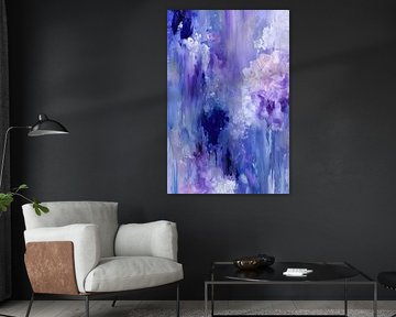 Paars lila abstract schilderij – Diepe luxe textuur
