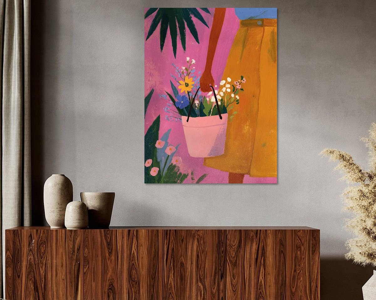 Voorbeeld van het werk in een kamer