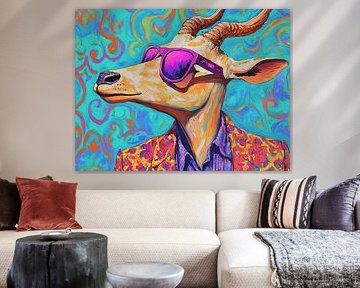 Ziegensonnenbrille | Ziegensonnenbrille von OMG Art