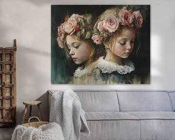 Jonge Schoonheid met Bloemen