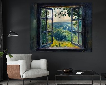 Voorbeeld van het werk in een kamer