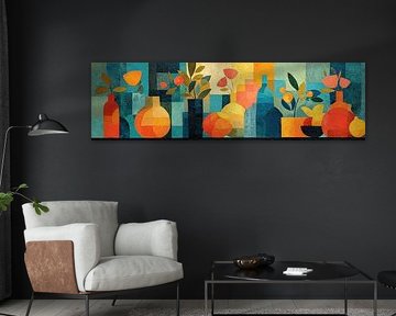 Stilleven met Vazen en Fruit van Bloemen Studio