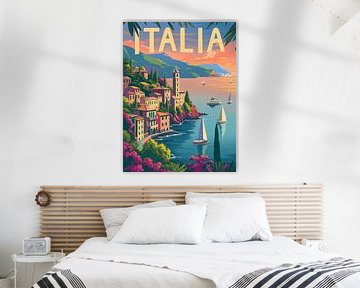 Kust Italië: Mediterraan droomlandschap Poster van Travel Shop