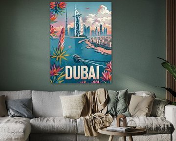 Oasis de Dubai Skyline : Affiche des merveilles modernes sur Travel Shop